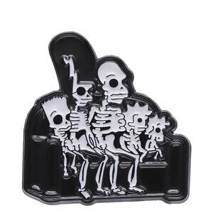 Simpsons Enamel Collectible Pin, Bart, Homer, Marge, Maggie, Skeleton,  Cartoon